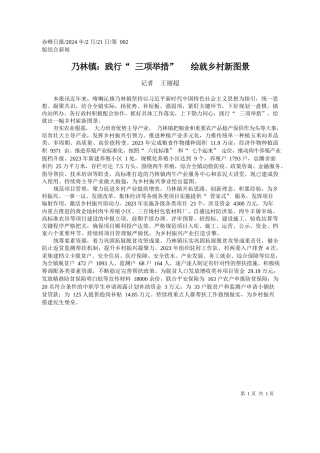 者王丽超：乃林镇：践行三项举措绘就乡村新图景