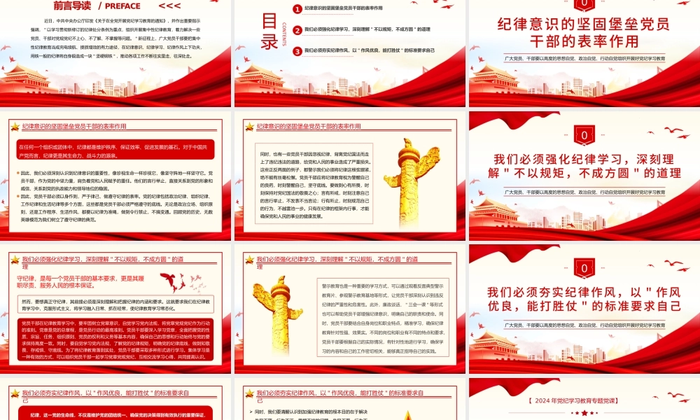 党纪学习教育研讨交流发言党课PPT（20240524）