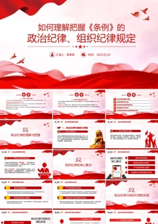 精美创意《条例》的政治纪律与组织纪律规定PPT课件下载