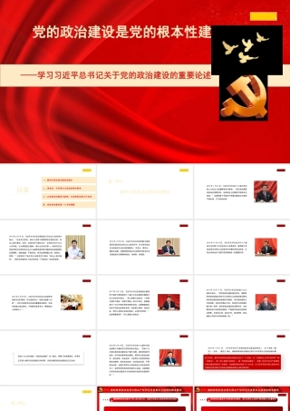 1党的政治建设是党的根本性建设学习习近平总书记关于党的政治建设的重要论述1