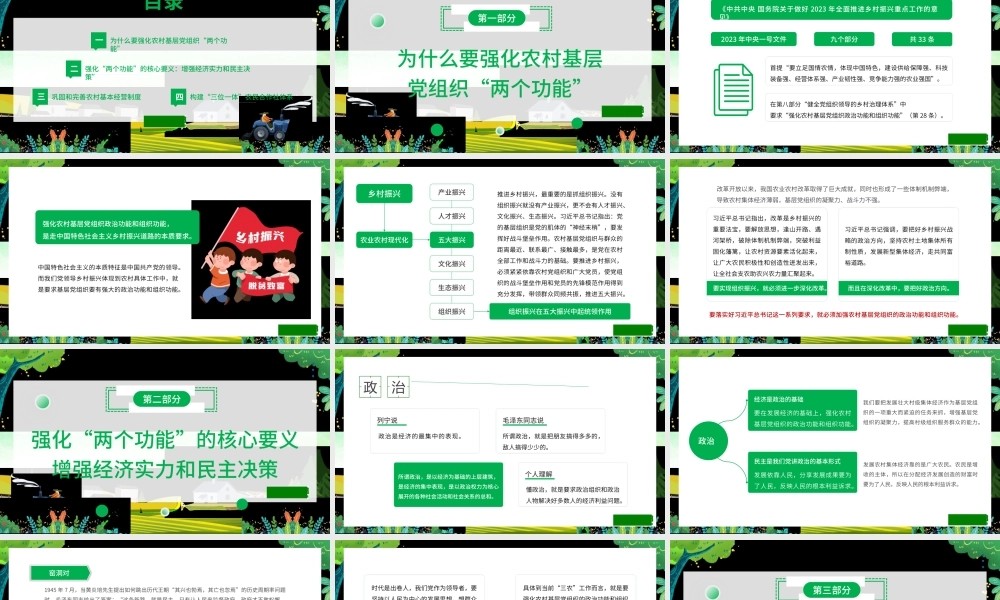 1强化农村基层党组织政治功能和组织功能 解读2023年中央一号文件1