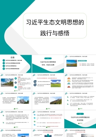 1近平生态文明思想的践行与感悟1