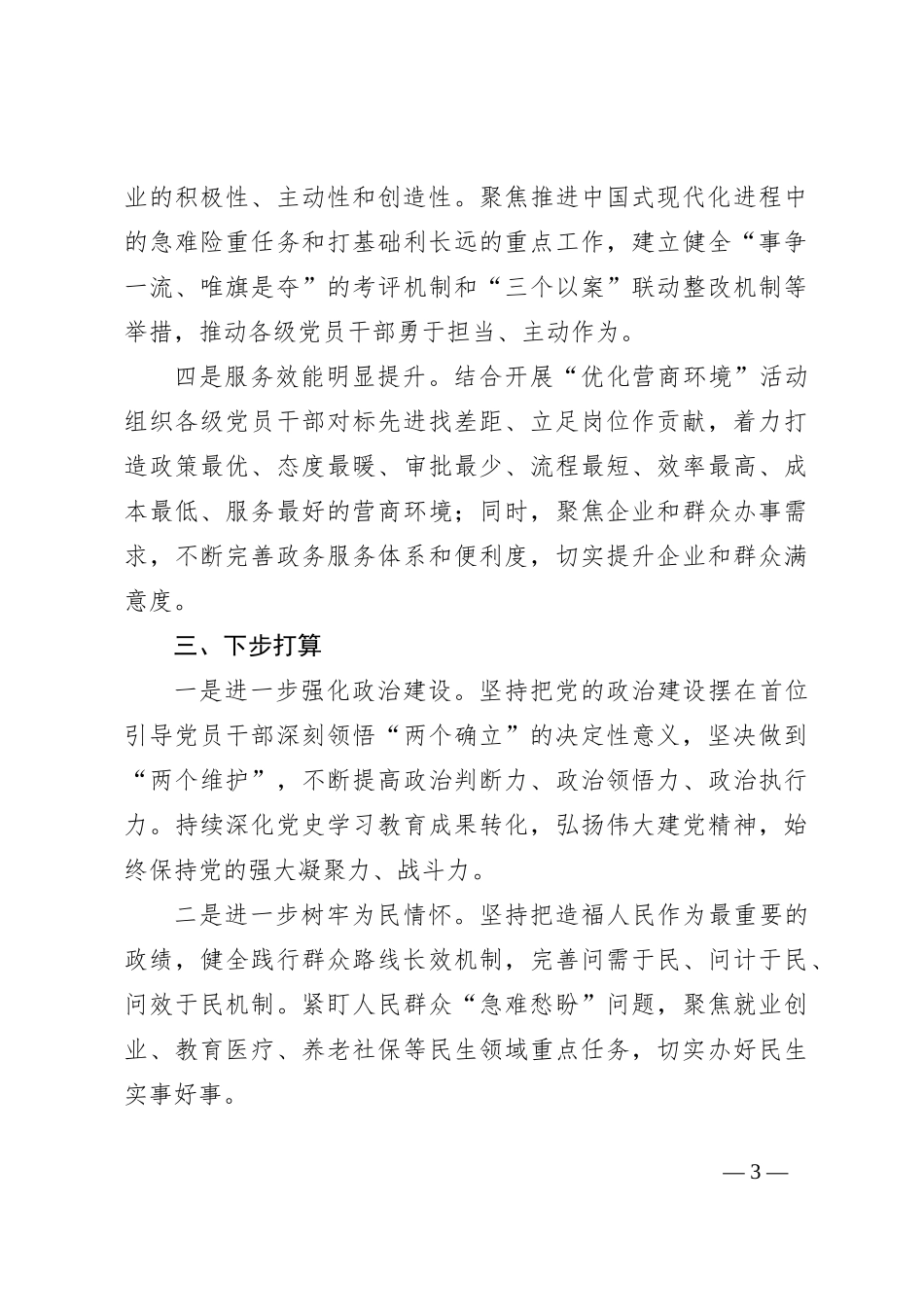2024年干部队伍作风整顿建设工作总结_第3页