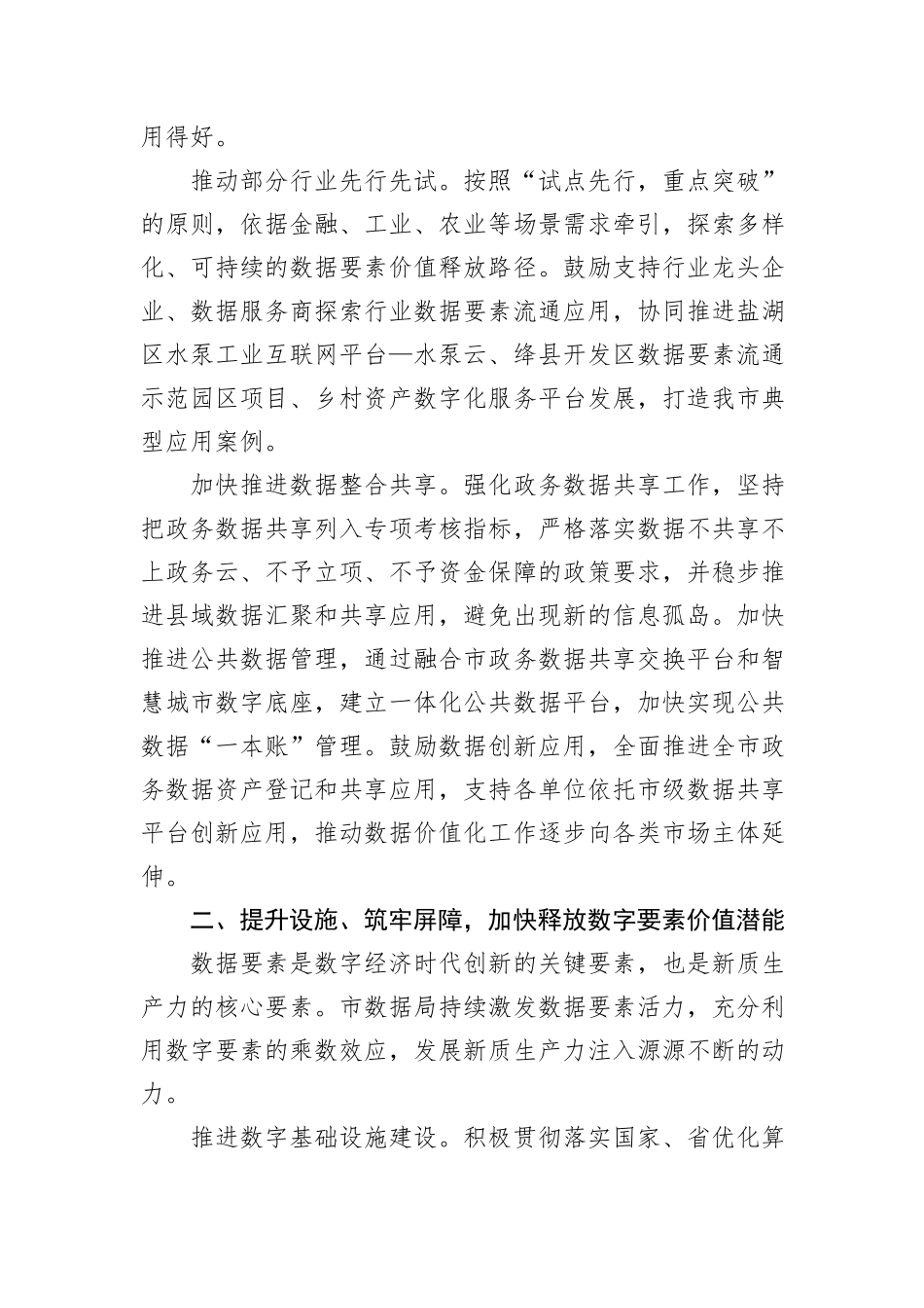 在市长调研数据局工作座谈会上的汇报发言_第2页