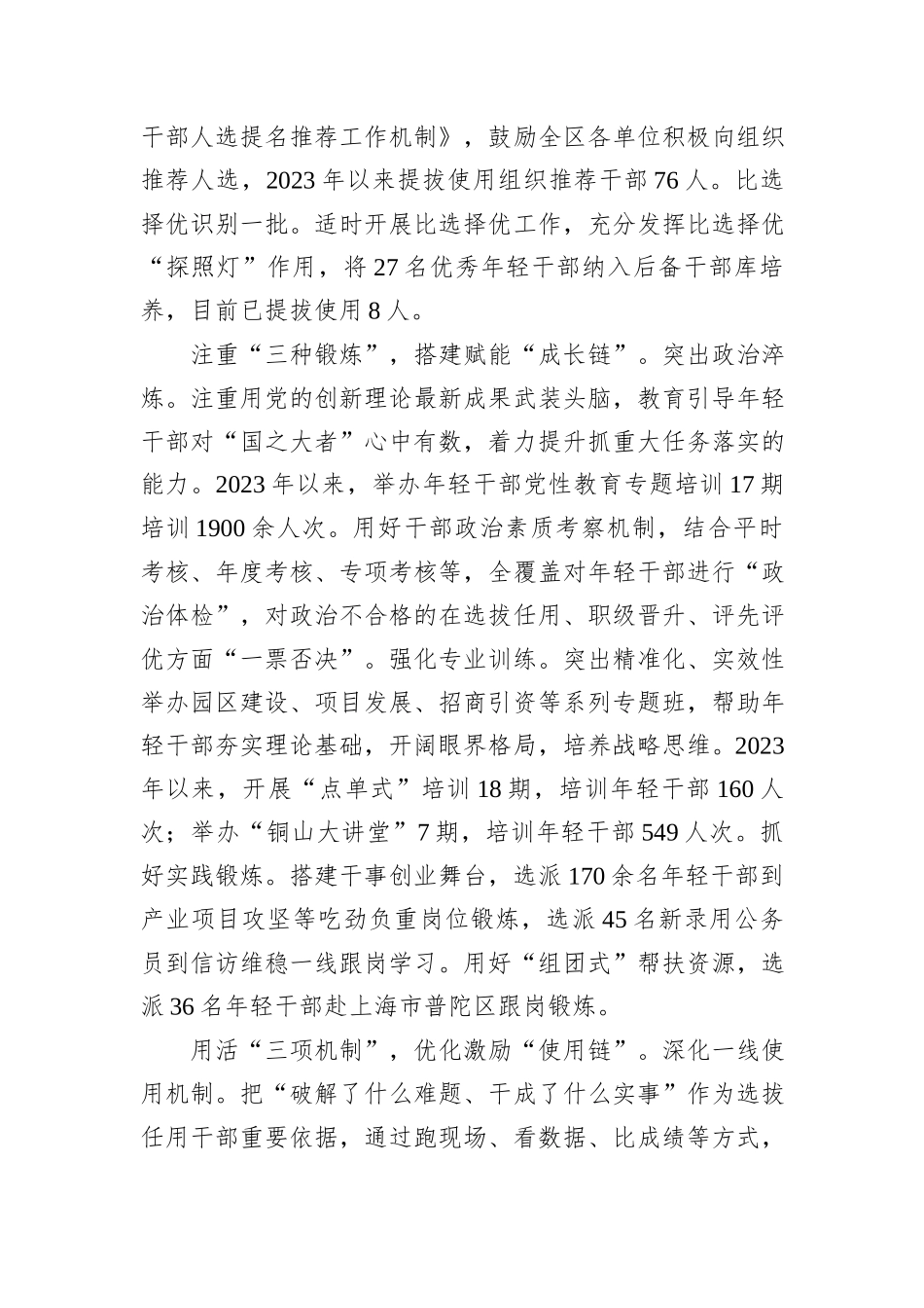 在2024年全市年轻干部队伍建设重点工作推进会上的汇报发言_第2页
