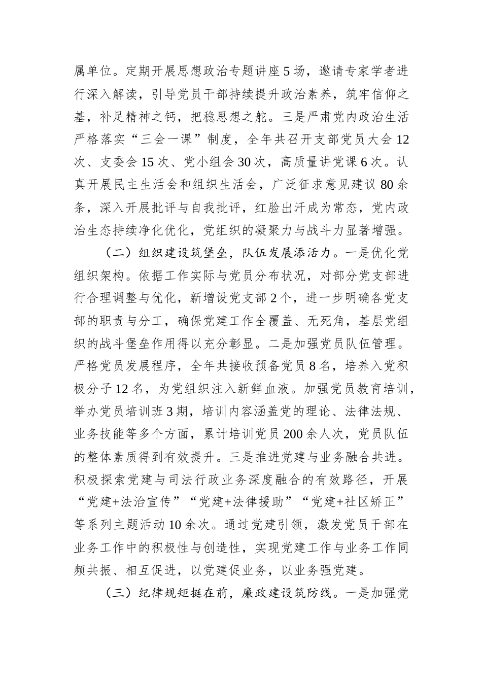 市司法局关于2024年全面从严治党工作总结_第2页