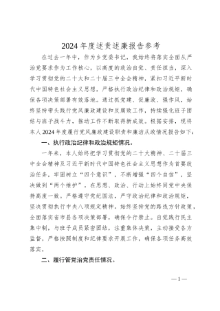 2024年度述责述廉报告参考