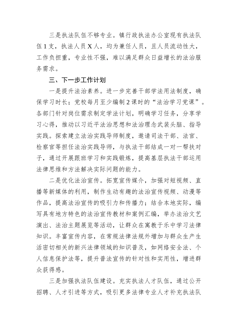 乡镇长2024年度述法报告_第3页