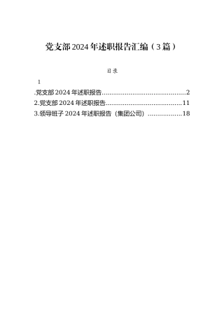党支部2024年述职报告汇编（3篇） (1)