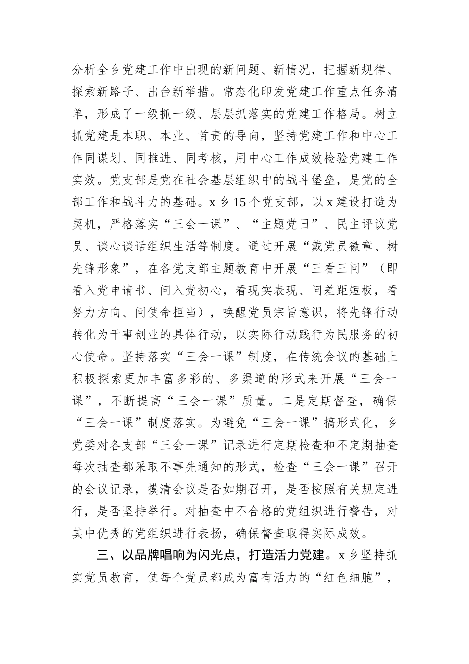 乡2024年度基层党建工作总结_第2页