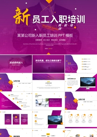 2020年新入职员工培训商务PPT模板.pptx