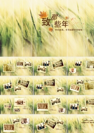 复古怀旧那些年致青春纪念册ppt模板.pptx