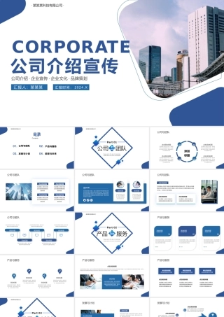 公司介绍宣传PPT精美简约风企业规划与发展模板.pptx
