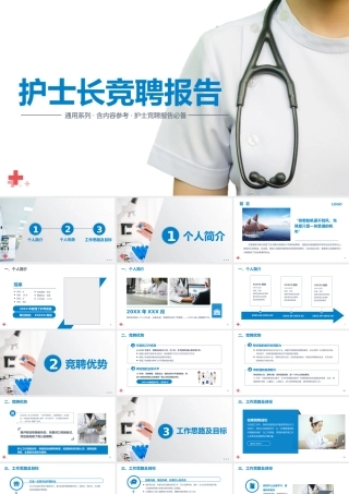 简约护士长竞聘报告PPT模板宣传PPT动态PPT.pptx