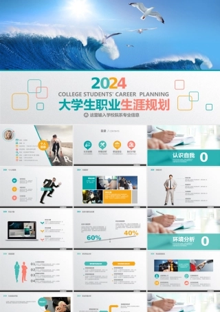 梦想飞翔企业公司大学生职业生涯 规划PPT模板.pptx
