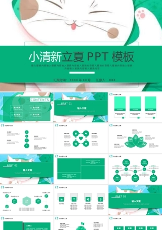 小清新立夏活动策划PPT模板.pptx