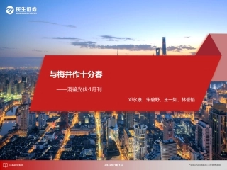 洞鉴光伏·1月刊：与梅并作十分春-20240101-民生证券-27页.pdf