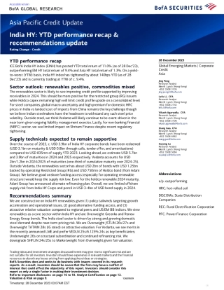 BofA Global Research-Asia Pacific Credit Update India HY YTD performance recap ...-105608730.pdf