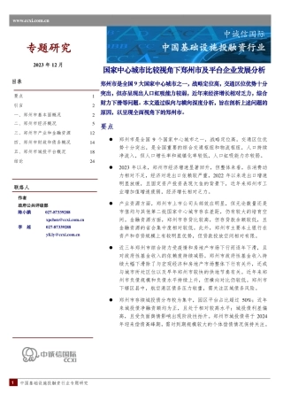 国家中心城市比较视角下郑州市及平台企业发展分析-25页.pdf