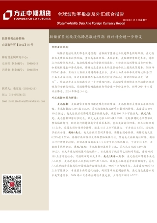 全球波动率数据及外汇综合报告：联储官员继续淡化降息激进预期 预计将会进一步修复-20240109-方正中期期货-18页.pdf