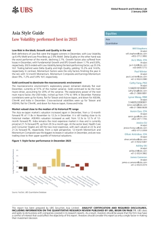 UBS Equities-Asia Style Guide _Low Volatility performed best in 2023_ Ste...-105679118.pdf