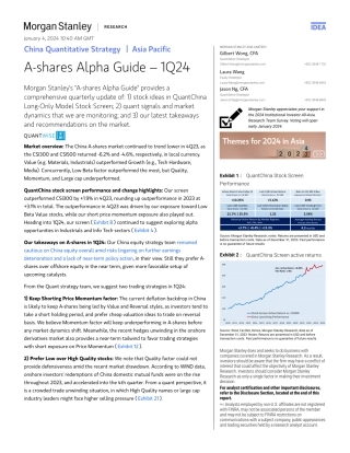 Morgan Stanley-China Quantitative Strategy A-shares Alpha Guide – 1Q24-105735160.pdf