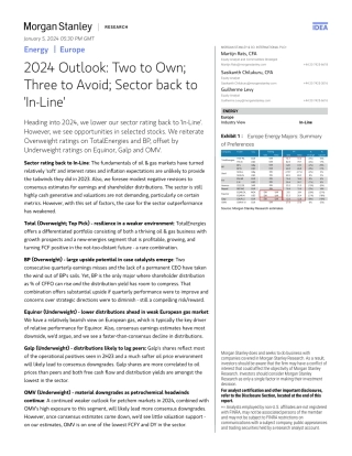 Morgan Stanley-Energy 2024 Outlook Two to Own; Three to Avoid; Sector bac...-105763372.pdf