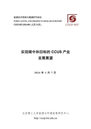 实现碳中和目标的CCUS产业发展展望-20页.pdf