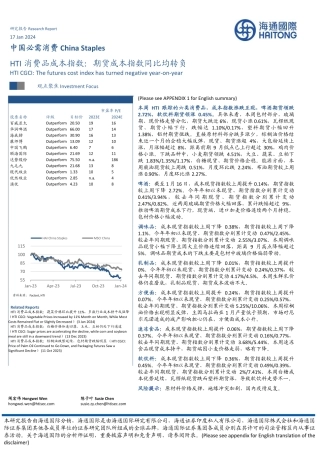 中国必需消费：HTI消费品成本指数：期货成本指数同比均转负-20240117-海通国际-16页.pdf