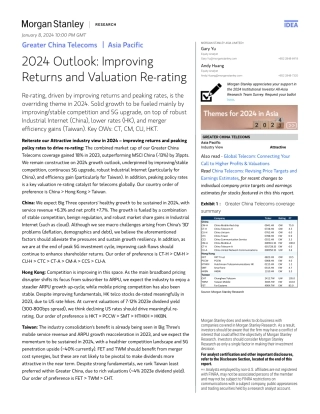 Morgan Stanley-Greater China Telecoms 2024 Outlook Improving Returns and ...-105796546.pdf