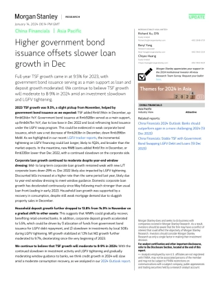 Morgan Stanley-China Financials Higher government bond issuance offsets sl...-105929508.pdf