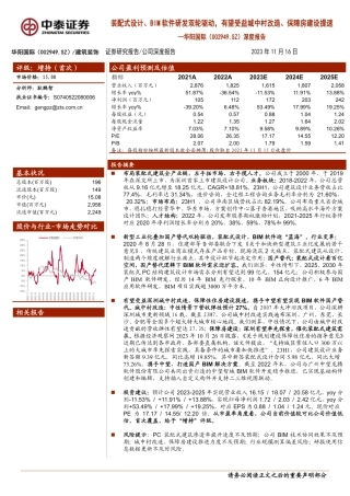 20231116-中泰证券-华阳国际-002949-深度报告：装配式设计、BIM软件研发双轮驱动，有望受益城中村改造、保障房建设提速.pdf