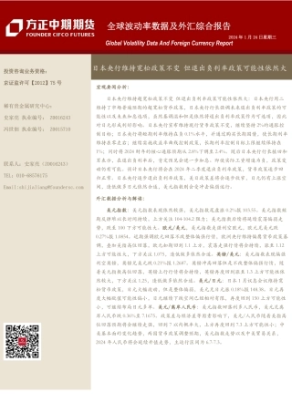 全球波动率数据及外汇综合报告：日本央行维持宽松政策不变 但退出负利率政策可能性依然大-20240124-方正中期期货-18页.pdf