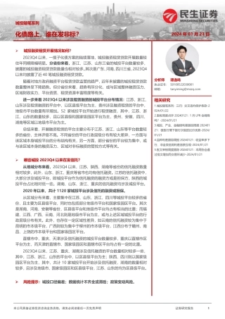 城投随笔系列：化债路上，谁在发非标？-20240123-民生证券-14页.pdf