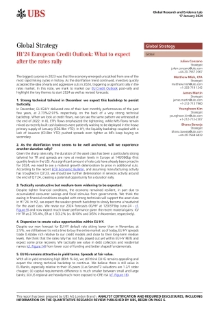 UBS Equities-Global Strategy _H124 European Credit Outlook What to expe...-105983072.pdf