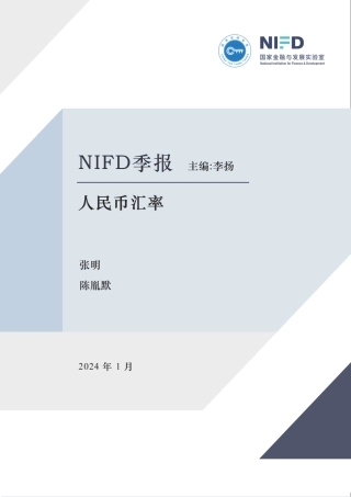 2023年度人民币汇率报告：美元指数温和回落 日元有望显著升值-NIFD-2024.1-15页.pdf