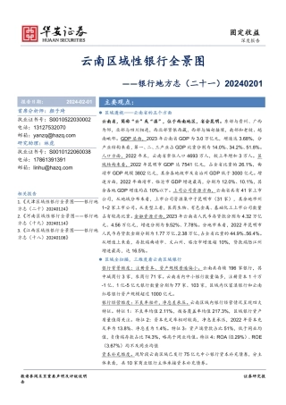 银行地方志（二十一）：云南区域性银行全景图-20240201-华安证券-23页.pdf