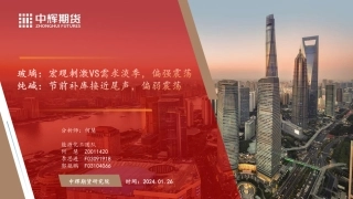 玻璃：宏观刺激VS需求淡季，偏强震荡 纯碱：节前补库接近尾声，偏弱震荡-20240126-中辉期货-47页.pdf