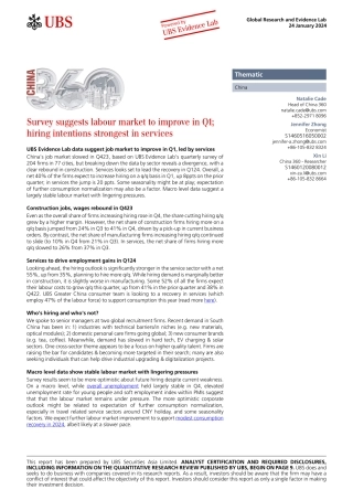 UBS Equities-China 360 _Survey suggests labour market to improve in Q1; h...-106122859.pdf