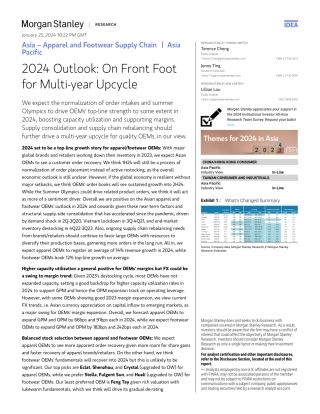 Morgan Stanley-Asia – Apparel and Footwear Supply Chain 2024 Outlook On F...-106150014.pdf