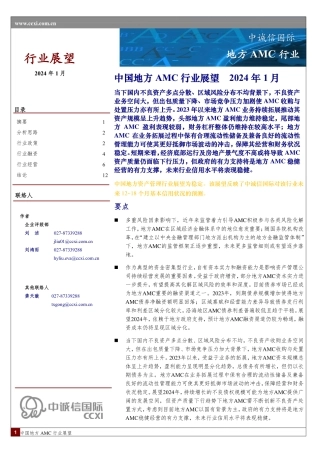 中国地方AMC行业展望（2024年1月）-14页.pdf