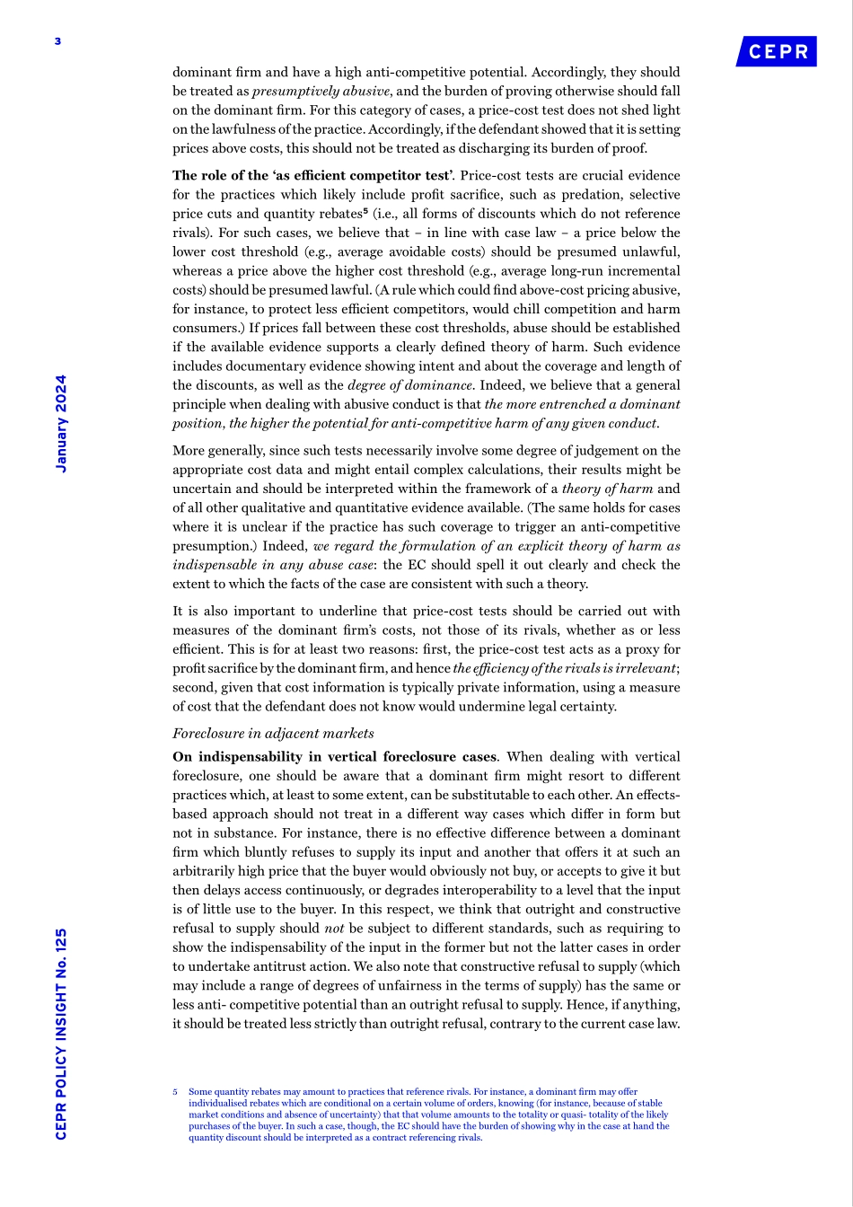 CEPR-执行滥用支配地位条款的经济原则（英）-2024.1-24页.pdf_第3页
