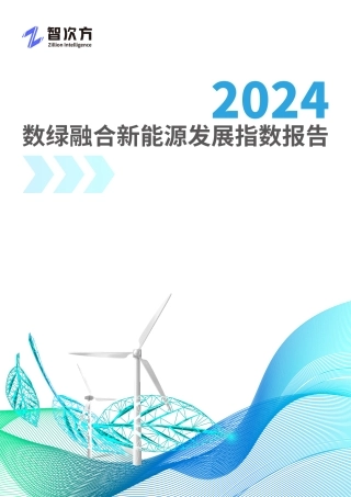 2024数绿融合新能源发展指数报告-34页.pdf