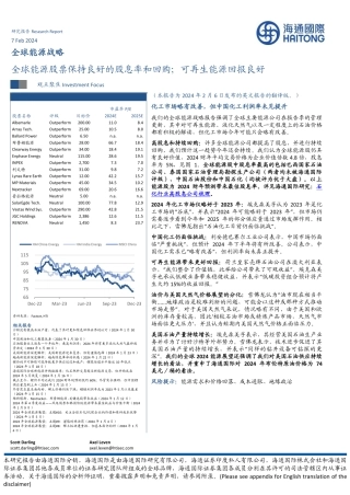 全球能源股票保持良好的股息率和回购；可再生能源回报良好-20240207-海通国际-39页.pdf