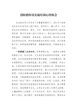 消防指挥员实战培训心得体会.docx
