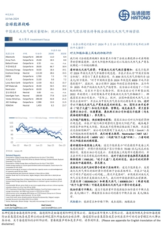 全球能源战略：中国液化天然气购买量增加；欧洲液化天然气需求增长将导致全球液化天然气市场紧张-20240216-海通国际-42页.pdf