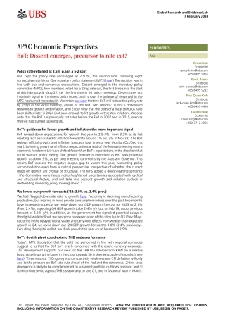 UBS Economics-APAC Economic Perspectives _BoT Dissent emerges, precursor ...-106398478.pdf