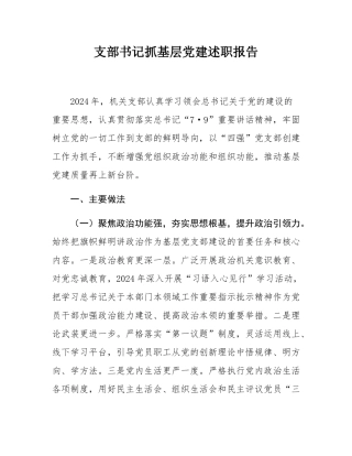 支部书记抓基层党建述职报告.docx