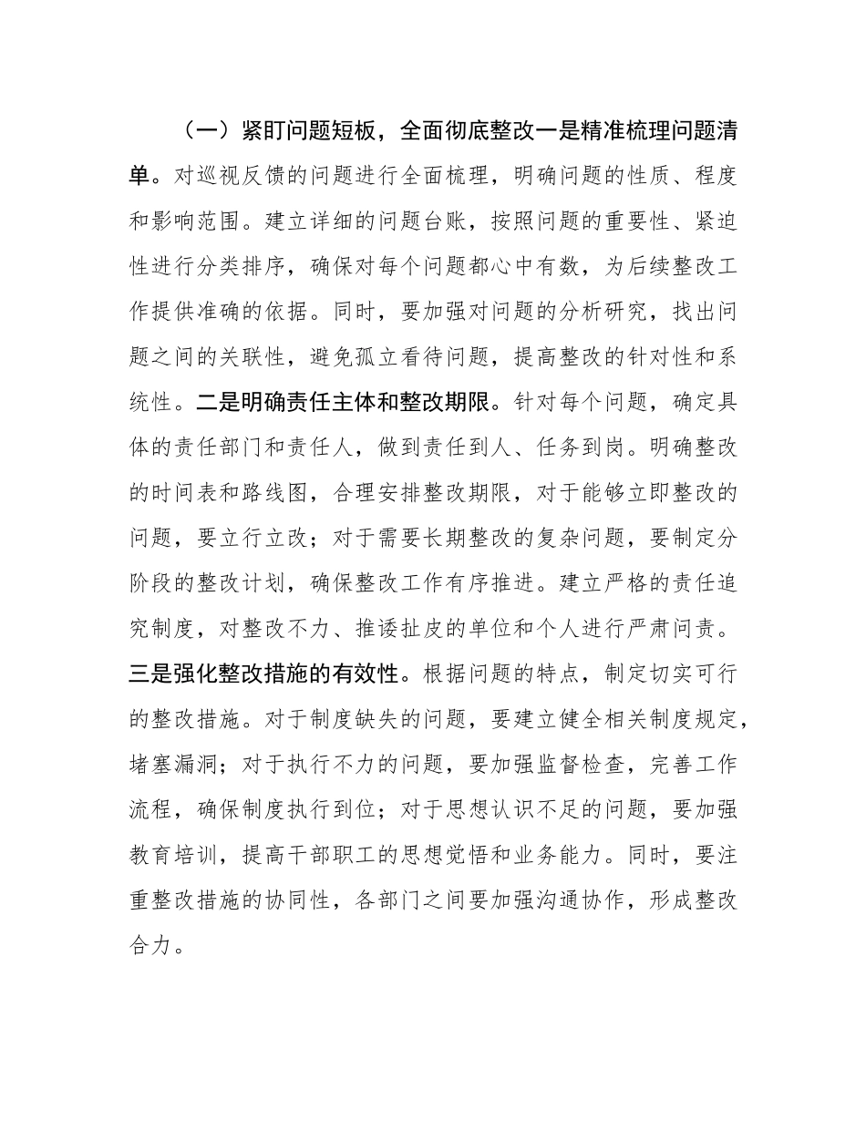 在2024年全市推进巡视整改工作动员会议上的讲话.docx_第3页