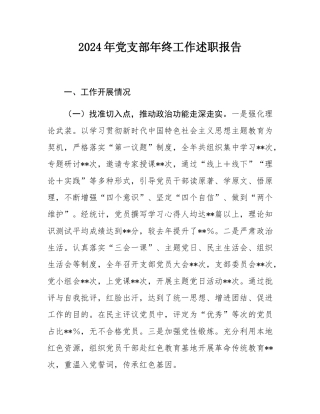 2024年党支部年终工作述职报告.docx